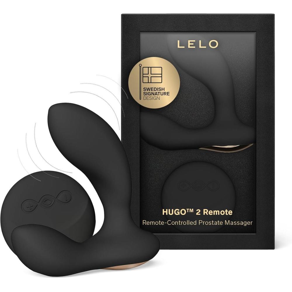 imageLELO Hugo 2 Remote Prostate Vibrator Male Sex Toy for Men Wireless Prostate Massager with Intense Vibrations Discreet Mens Vibrator Premium Prostate Toy BlackBlack