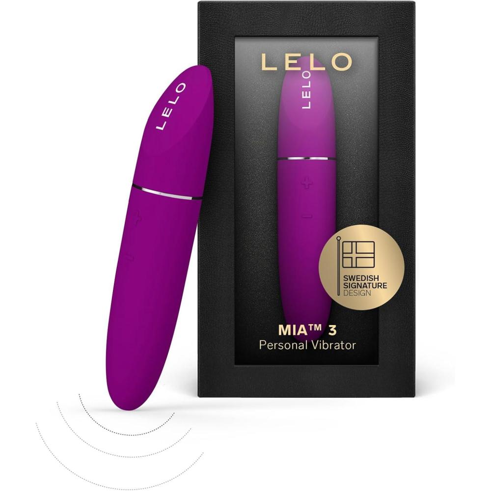 imageLELO MIA 3 Female Personal Massager Mini Vibrator Quiet with 8 Pleasure Settings and an Updated Petite Design Discreet Vibrator Small Clitoris Vibrator BlackDeep Rose