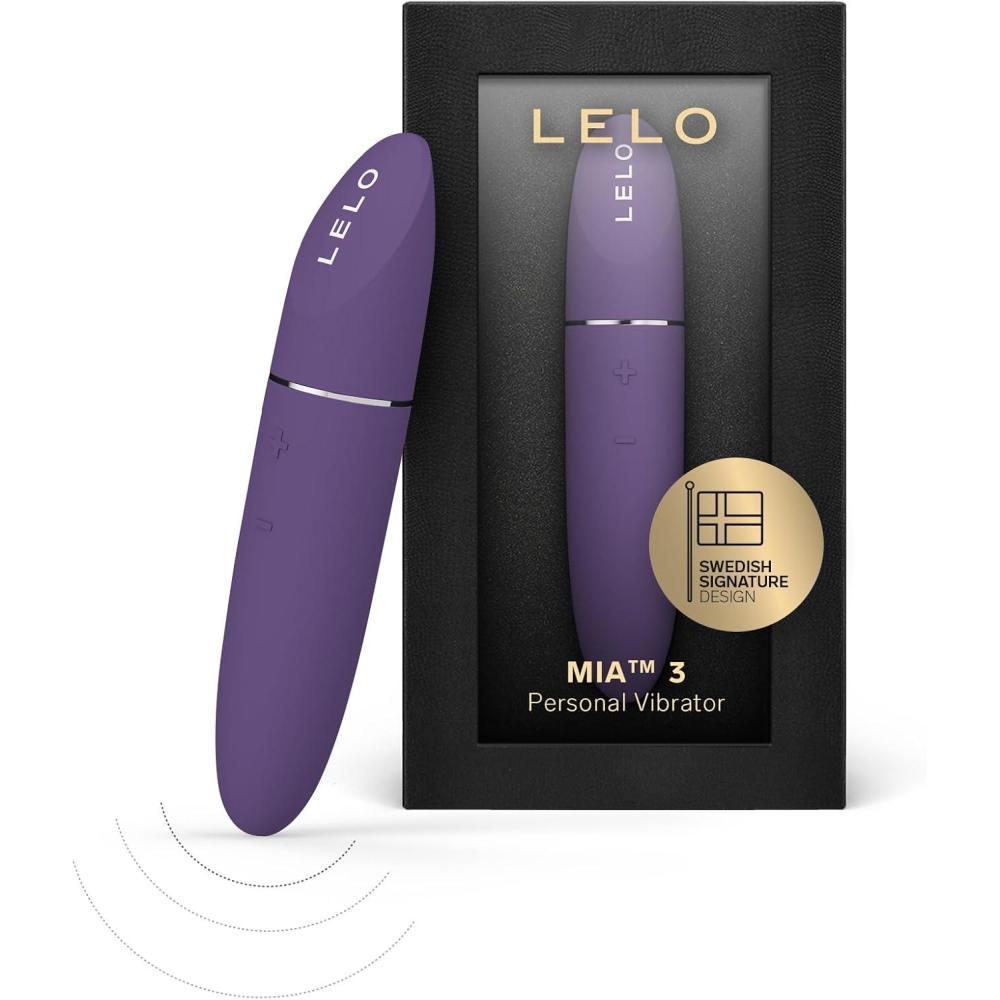 imageLELO MIA 3 Female Personal Massager Mini Vibrator Quiet with 8 Pleasure Settings and an Updated Petite Design Discreet Vibrator Small Clitoris Vibrator BlackPurple