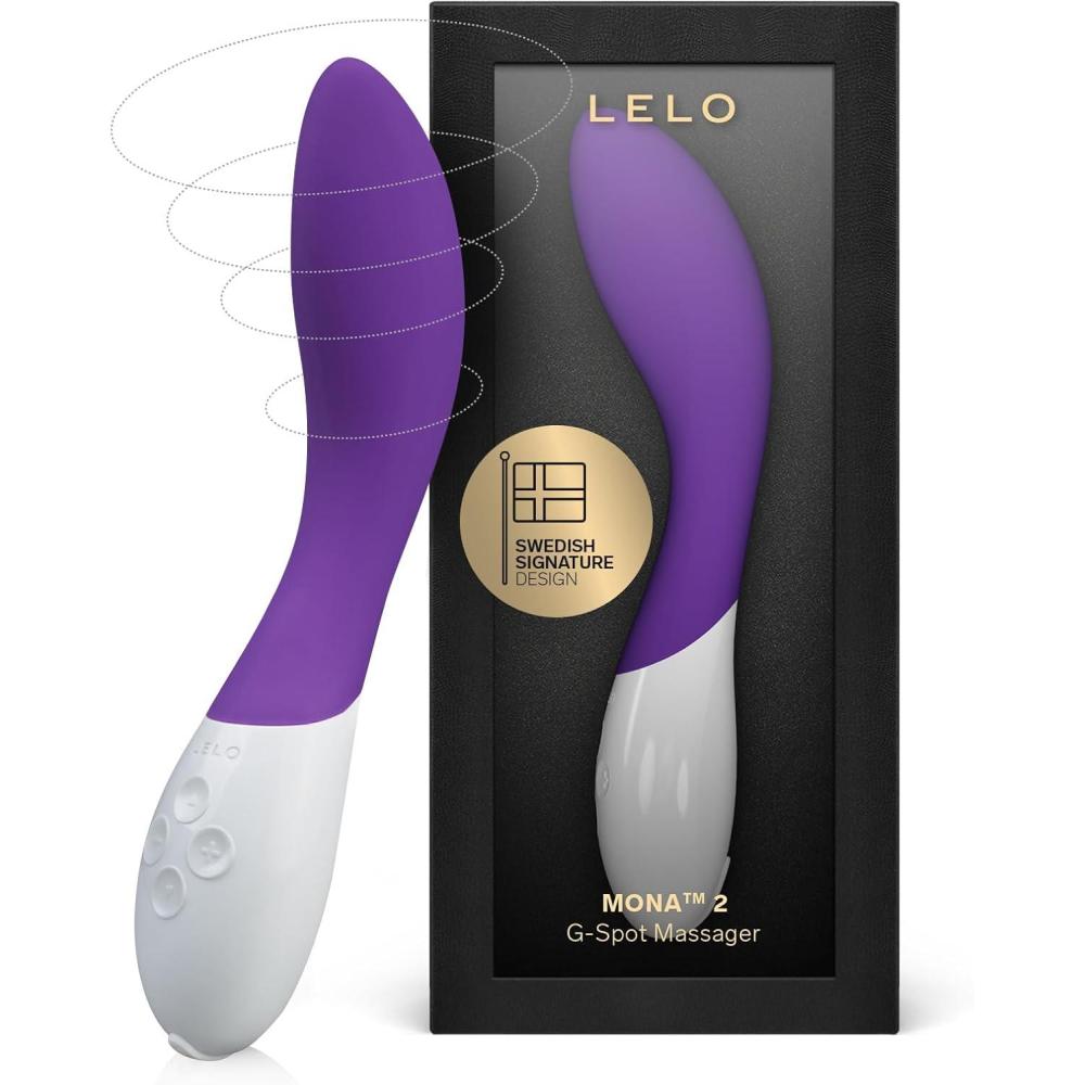 imageLELO Mona 2 G Spot Vibrator for Women G Spot Toy for Discrete Pleasure Curved Vibrator Sex Toy for G Spot Adult Toy with 6 Intensity Modes CerisePurple