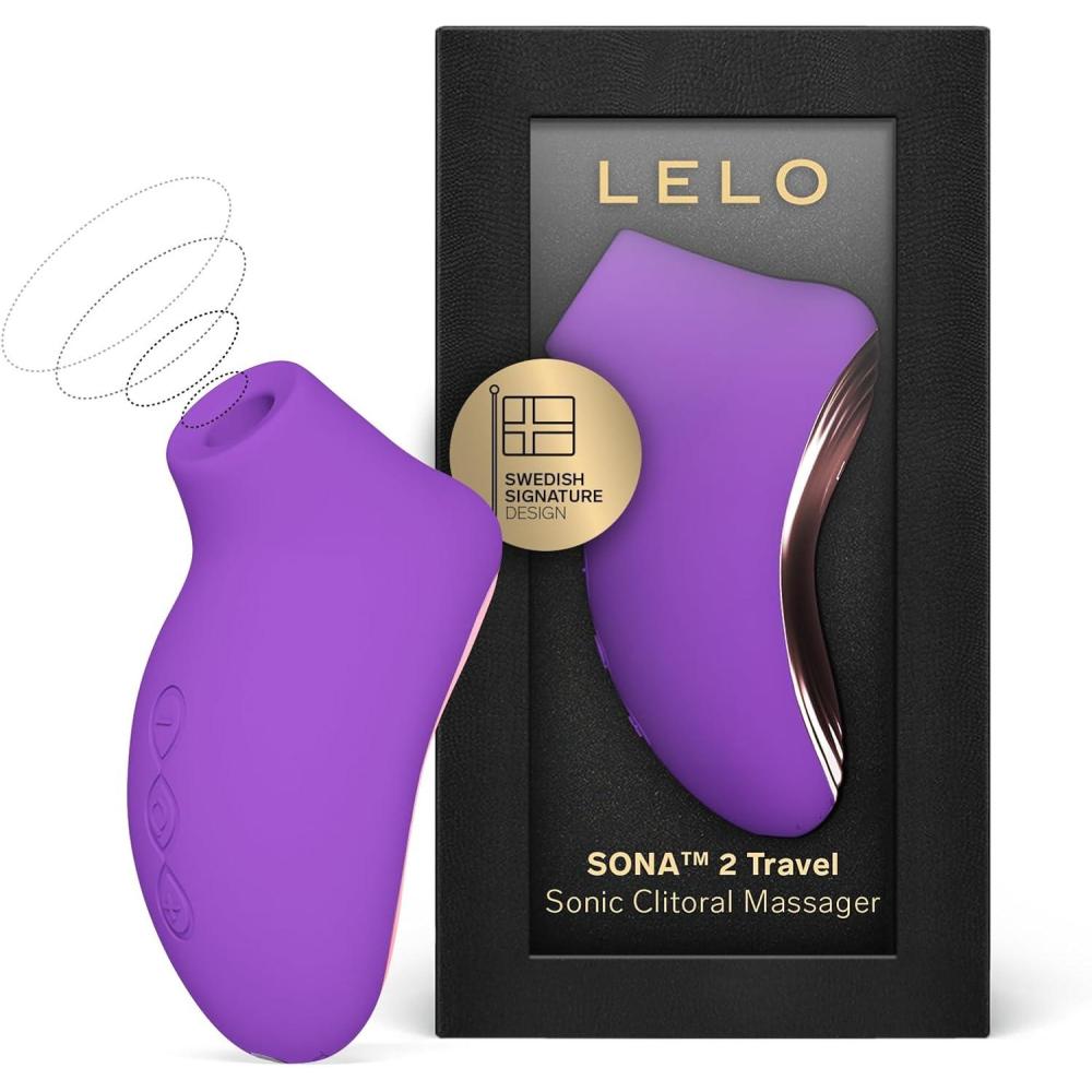 imageLELO SONA 2 Travel Size Female Vibrator Mini Vibrator for Women with 12 Pleasure Settings and Sonic Wave Technology PurplePurple