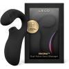 LELO Enigma Dual Stimulation Waterproof Sex Toy for Women with External and Internal Stimulation, Female Sex Pleasure Devices, Vibrator Rabbit and Clitoral Sucker with 8 Vibrating Patterns, Black(Black)