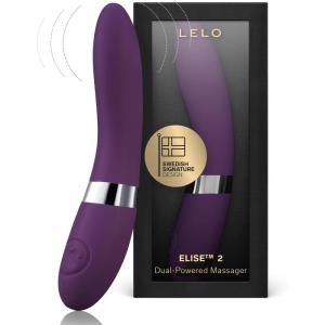 LELO Elise 2, G Spot Vibrator for Her, Sex Toy for Female, Waterproof Vibrator for Women with Dual Motor Toy for Stronger Stimulation, Black(Plum)