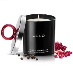 LELO Flickering Touch Massage Candle, Melts into Massage Oil, Scented Candle Body Massage Oil, Luxury Skin Treatment, Snow Pear & Cedarwood Scent(Black Pepper & Pomegranate)