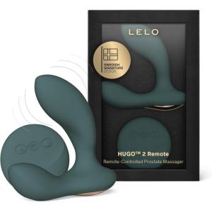 LELO Hugo 2 Remote Prostate Vibrator, Male Sex Toy for Men, Wireless Prostate Massager with Intense Vibrations, Discreet Mens Vibrator, Premium Prostate Toy, Black(Green)