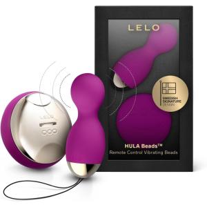 LELO Hula Beads, Twisting, Turning and Vibrating Pleasure Beads (Kegel Balls for Women) Vibrator Egg Ben Wa Balls Bullet Vibration Egg Wireless Remote Control Vibrator, Black(Deep Rose)