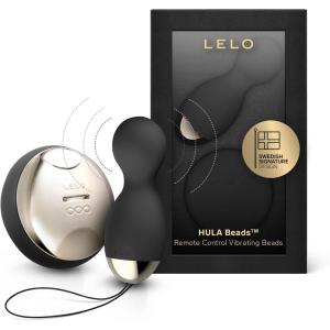 LELO Hula Beads, Twisting, Turning and Vibrating Pleasure Beads (Kegel Balls for Women) Vibrator Egg Ben Wa Balls Bullet Vibration Egg Wireless Remote Control Vibrator, Black(Black)