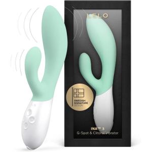 LELO INA 3 G Spot Rabbit Vibrator, Clitoral Rabbit Vibrator for Women with 10 Vibrating Modes and Waterproof Design, Sex Toys for Women, Rabbit Toys for Womens Pleasure, Seafoam(Seaweed)