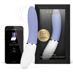 LELO LIV 3 App-Controlled G-Spot Vibrator for Women with 8 Settings, Curved Shape Female Vibrator Sex Toys, Waterproof Vibrator, Personal Vibrators, Adult Toys for Women, Sex Toy for Woman, Blue