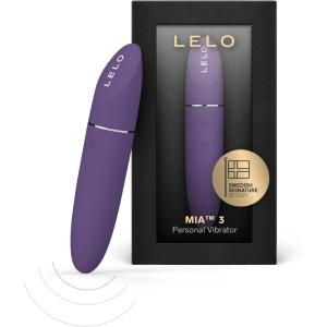 LELO MIA 3 Female Personal Massager, Mini Vibrator Quiet with 8 Pleasure Settings and an Updated Petite Design, Discreet Vibrator Small, Clitoris Vibrator (Black)(Purple)