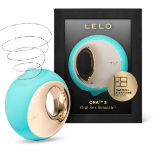 LELO ORA 3 Oral Sex Toy, Tongue Toy for Woman, Sensual Clit Licker and Personal Stimulator for Oral Sex, Tongue Vibrator for Women, Midnight Blue(Aqua)