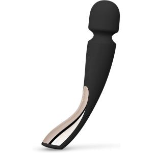 LELO Smart Wand 2 Medium Personal Wand Massager Tension Releasing Muscle and Body Massager, Waterproof Rechargeable Wand Vibrator, Personal Vibrator Wand for Her, Black(Black)