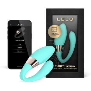 LELO TIANI Harmony Sex Toys for Couples Controlled by The App with 2 Synced Motors with 10 Settings, Sex Products for Adult Couples, Womens Vibrator, Remote Control Vibrator, Aqua(Aqua)