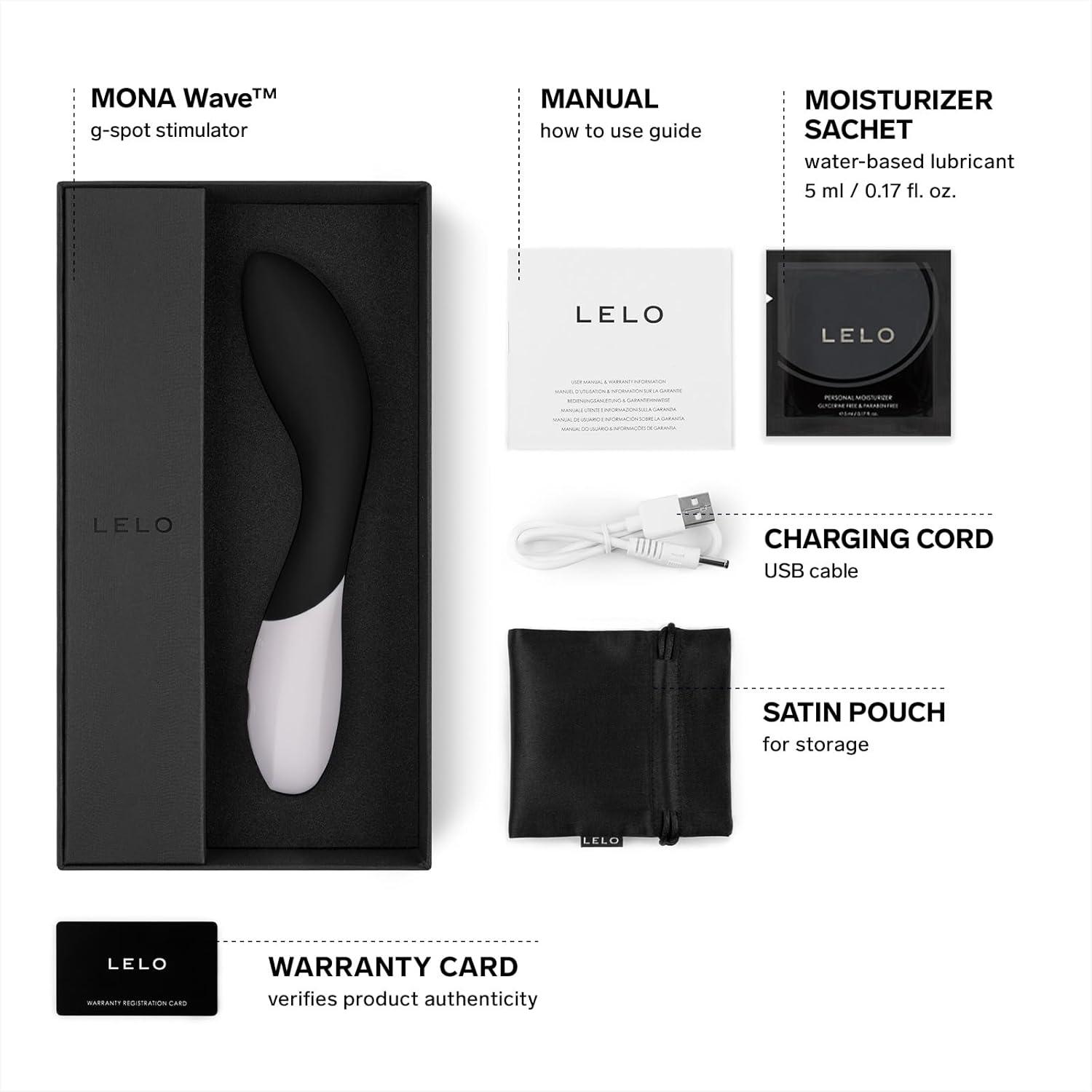 imageLELO Mona Wave Personal Massager for Women G Spot Vibrator with WaveMotion Technology Sex Toy for Women with 10 Vibration Patterns G Spot Dildo Female Sex Toy BlackBlack
