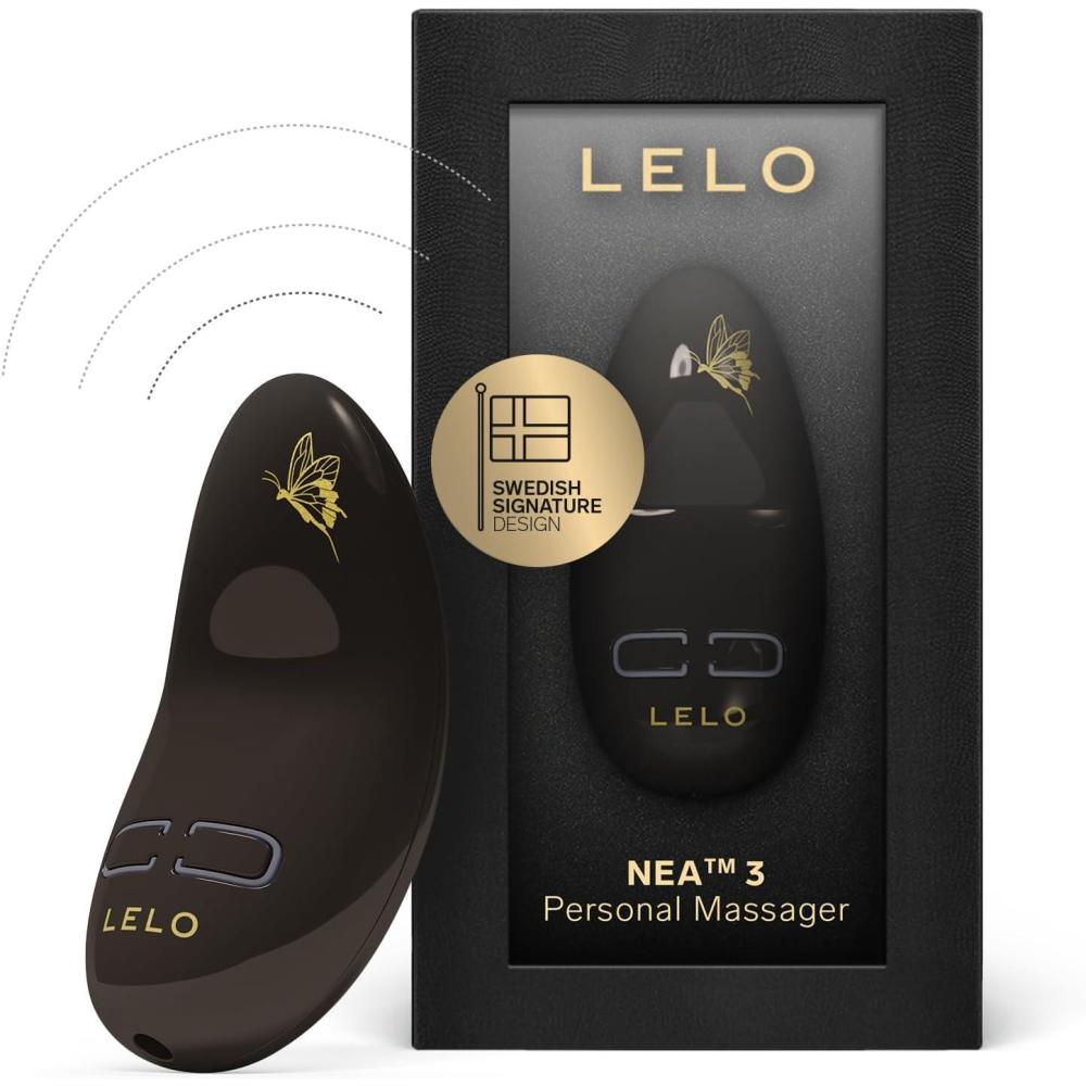 imageLELO NEA 3 Small Bullet Vibrator for Woman Waterproof Discrete and Rechargeable Sex Toy in Alien Blue Female Mini Vibrator with 10 Pleasure Settings and Varying Intensities Clitoral VibratorsPitch Black