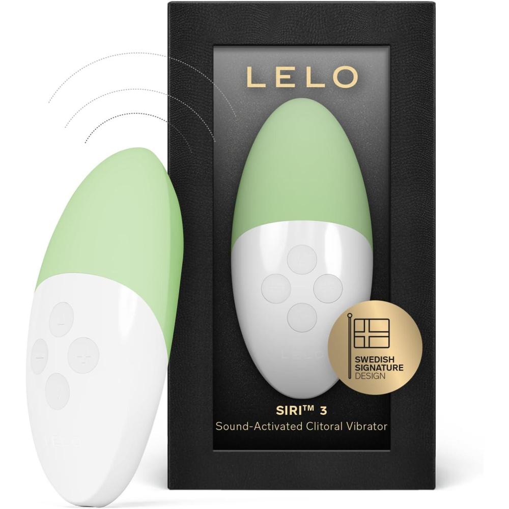 imageLELO SIRI 3 Sound Activated Small Personal Vibrator Mini Massager with 8 Pleasure Settings with SoundSense Technology Waterproof Bullet Vibrator for Clit Pistachio CreamPistachio Cream