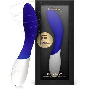 LELO Mona Wave Personal Massager for Women, G Spot Vibrator with WaveMotion Technology, Sex Toy for Women with 10 Vibration Patterns, G Spot Dildo, Female Sex Toy, Black(Blue)