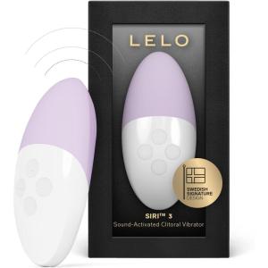 LELO SIRI 3 Sound Activated Small Personal Vibrator, Mini Massager with 8 Pleasure Settings with SoundSense Technology, Waterproof Bullet Vibrator for Clit, Pistachio Cream(Calm Lavender)